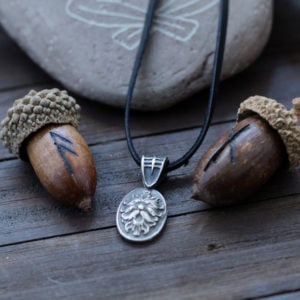 Greenman Pendant - Silver