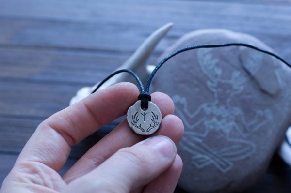 antler rune necklace