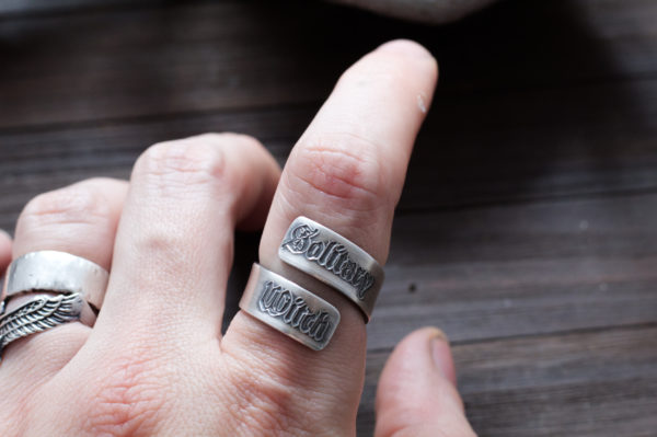Solitary Witch Ring - Personalize Text - Image 2