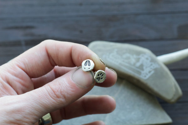 animal track earrings