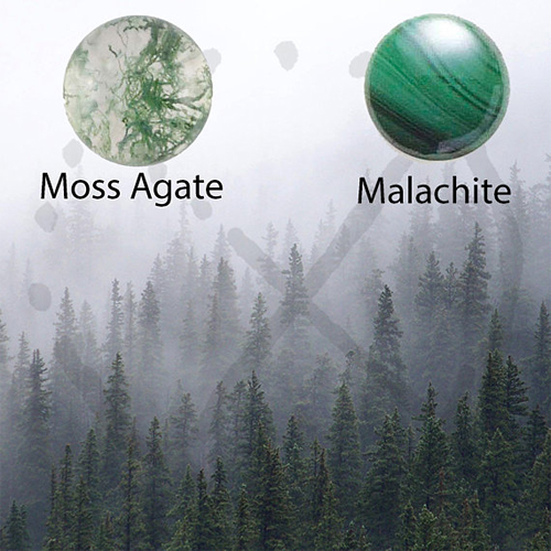 moss agate or malachite