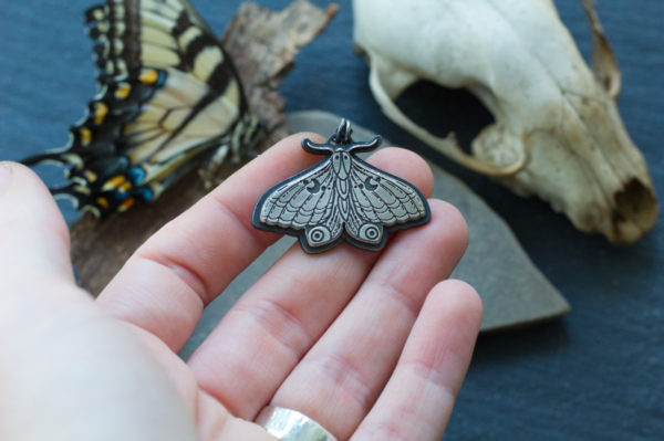 lunar moth pendant