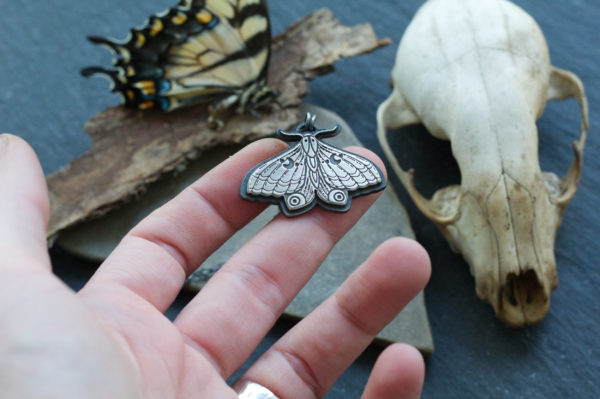lunar moth pendant