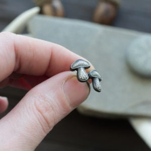 mushroom earrings
