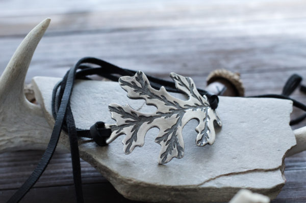 oak leaf wrap bracelet