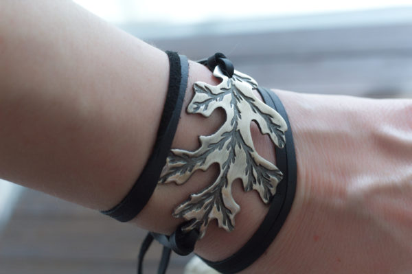 oak leaf wrap bracelet