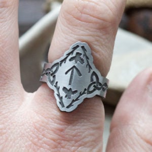 raven rune ring