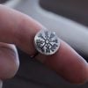 dainty vegvisir ring for women