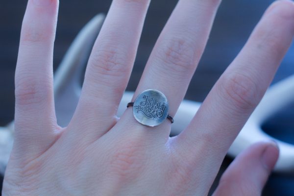 just stay wild quote ring