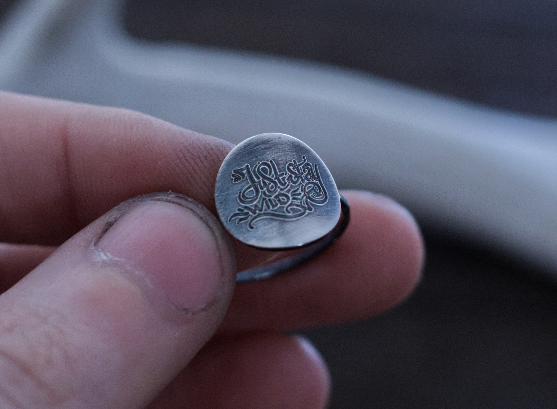 just stay wild quote ring