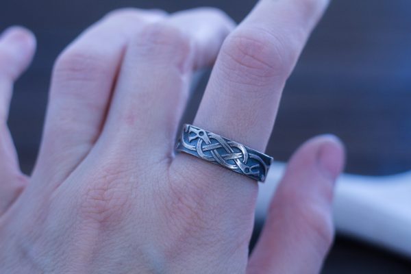 silver Jörmungandr ring
