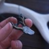 silver deer skull pendant