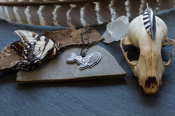 blue whale pendant necklace