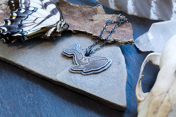 blue whale pendant necklace