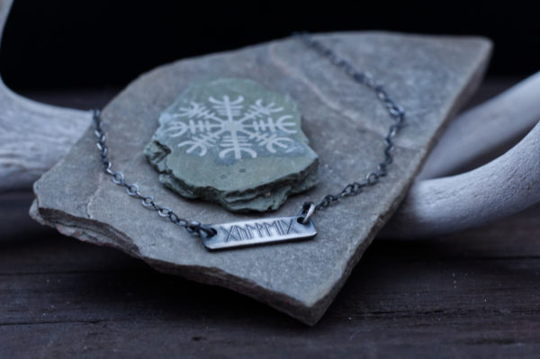 nameplate rune necklace