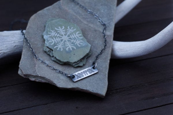 nameplate rune necklace