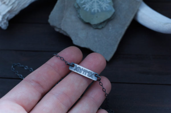 nameplate rune necklace