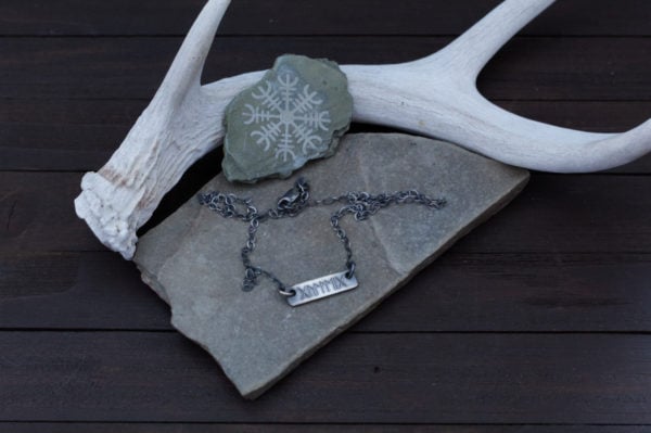 nameplate rune necklace
