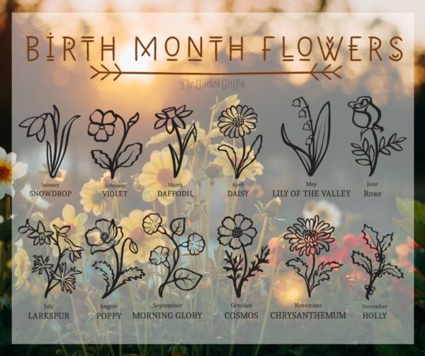 birth flower necklace