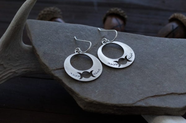 triple moon earrings