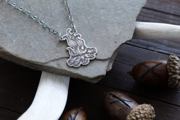walpurgisnacht tiny fire necklace
