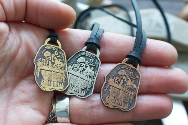 Odin Riding Sleipnir Rock Carving Pendant