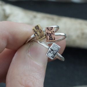 tiny tarot card stacking ring