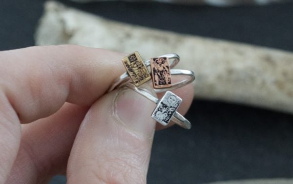 tiny tarot card stacking ring