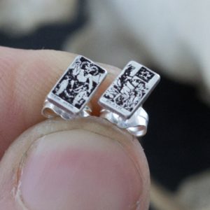 tarot card stud earrings