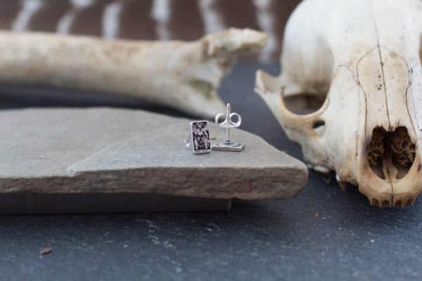 tarot card stud earrings
