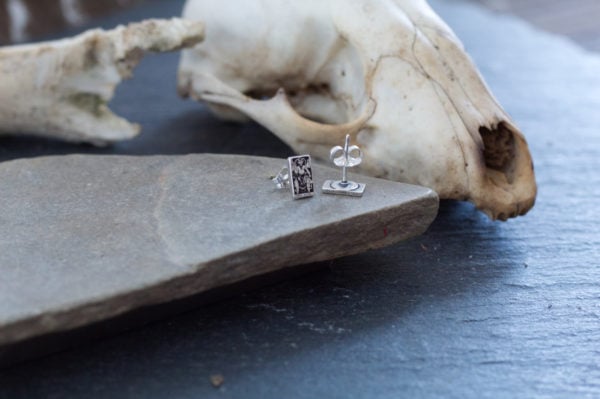 tarot card stud earrings