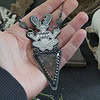 tourmalinated quartz cernunnos pendant 1