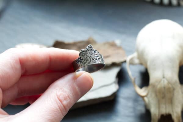 sterling silver mushroom ring