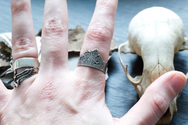 sterling silver mushroom ring