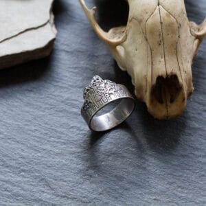 sterling silver mushroom ring