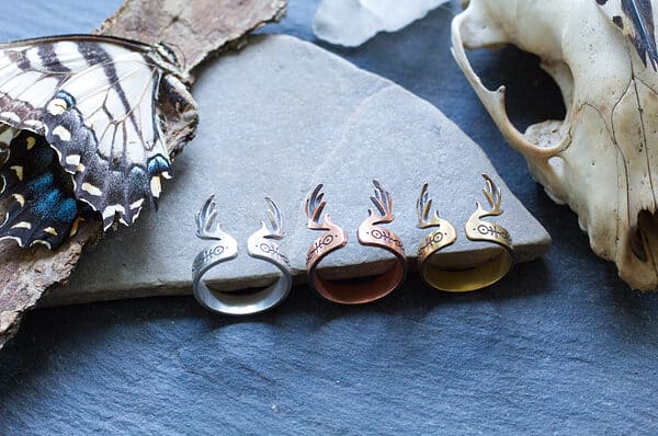 norse deer antler ring