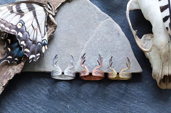 norse deer antler ring