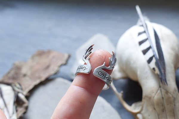 norse deer antler ring
