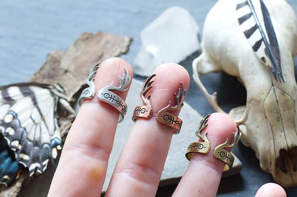 norse deer antler ring