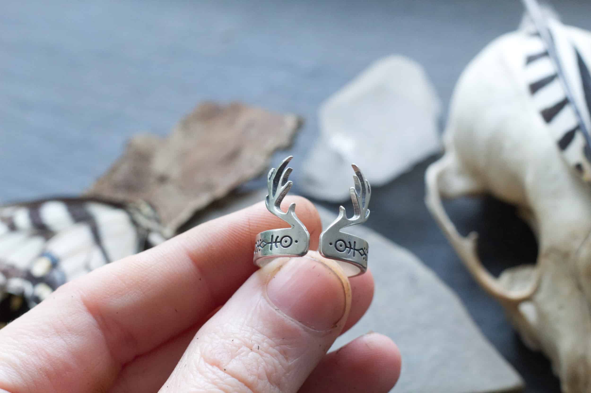 norse deer antler ring