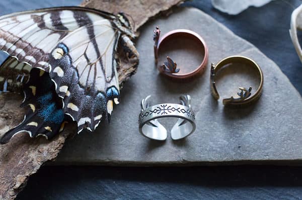norse deer antler ring