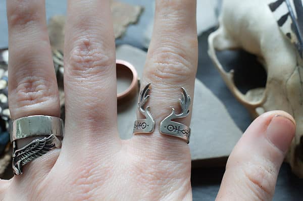 norse deer antler ring