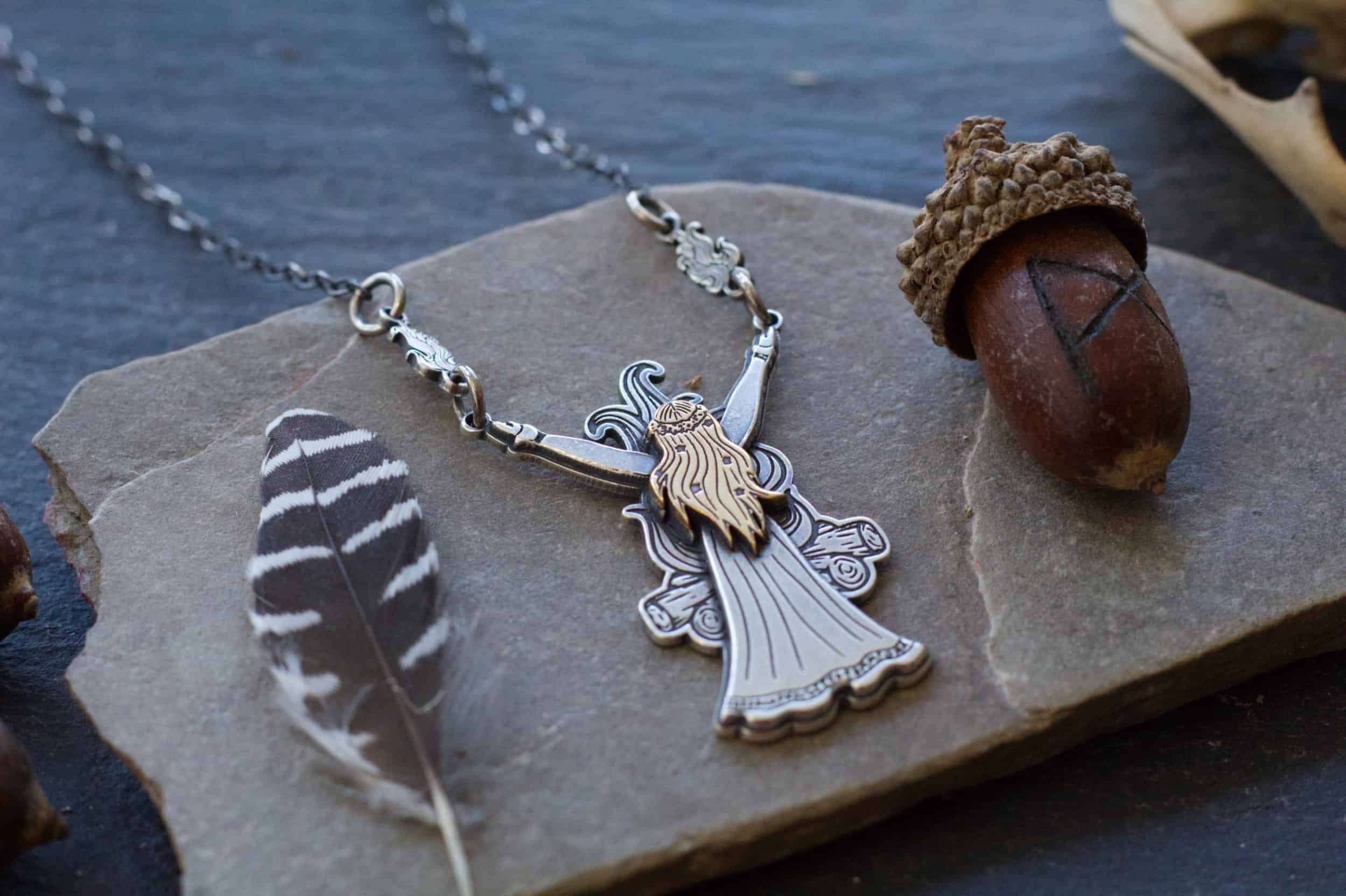 ritual fire woman pendant 2