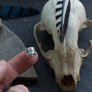 Tiny Cernunnos Ear Cuff