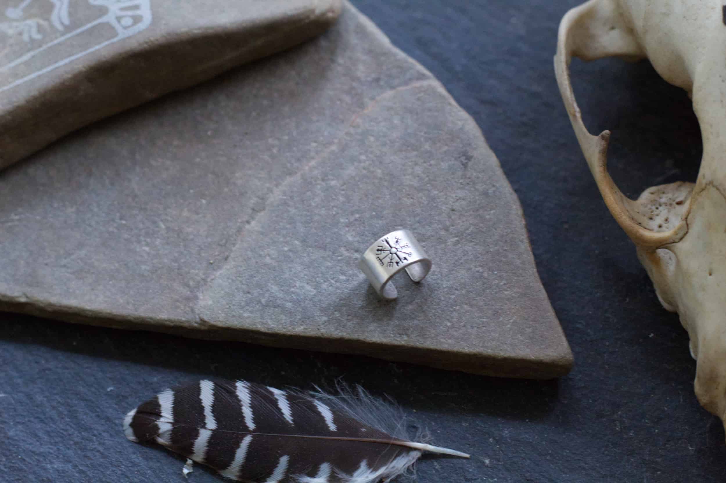 tiny vegvisir ear cuff 1