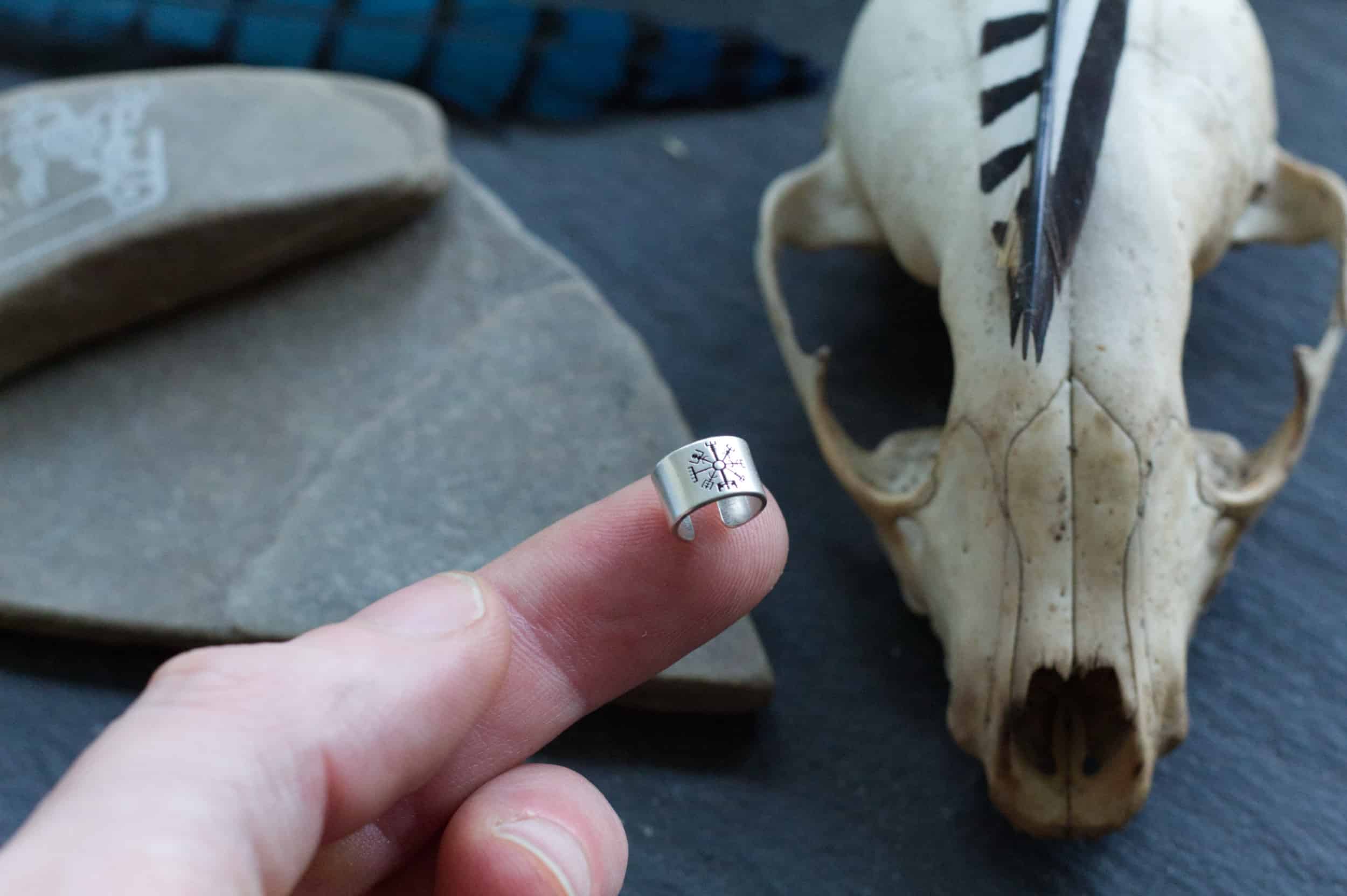 tiny vegvisir ear cuff 2