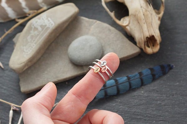tiny rune ring for women