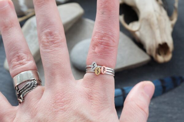 tiny rune ring for women