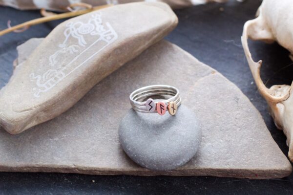 tiny rune ring for women