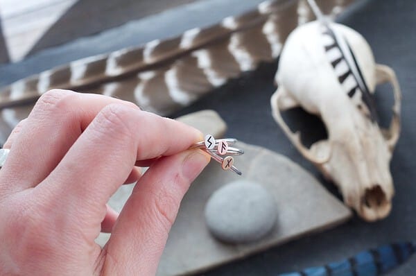 tiny rune ring for women